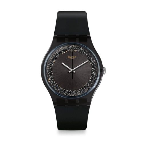 Reloj Swatch Darksparkles de silicona