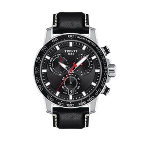 Reloj Tissot Supersport Chrono para hombre de cuero negro 1256171605100
