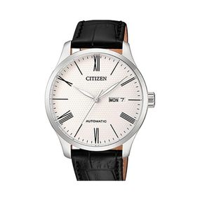 Reloj Citizen automático para hombre con correa de cuero negro CTNH835008A