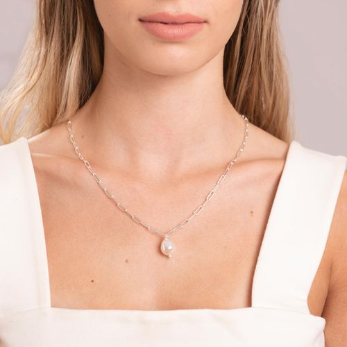 Colgante Carmín Bali de Plata 925 con Perla