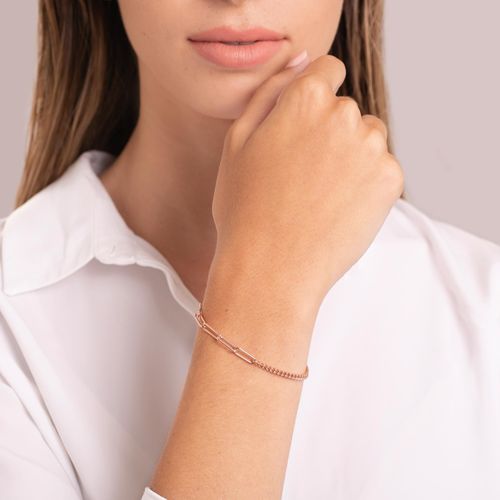 Pulsera Carmín Element Duo de Plata 925 con baño Rosé