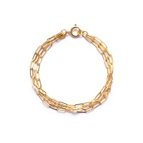 Pulsera Carmín Element Trio de Plata 925 con Baño Dorado