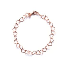 Pulsera Carmín Cute de Plata 925 con Baño Rosé