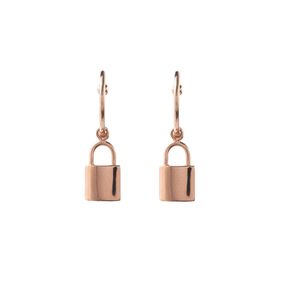 Aros Carmín Secret de Plata 925 con Baño Rosé