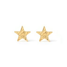 Aros Carmín Cometa de Plata 925 con Baño Dorado