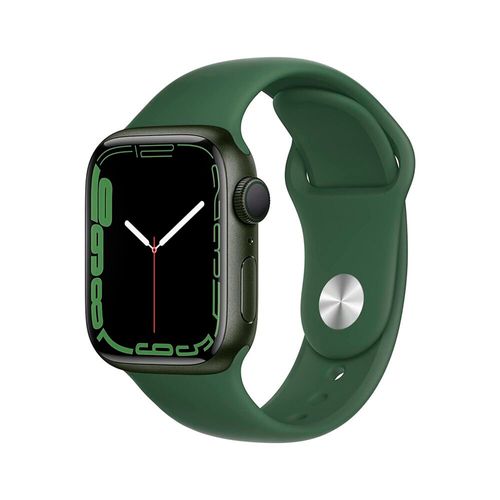 Apple Watch Serie 7 GPS Green Aluminium Case Clover Sport Band