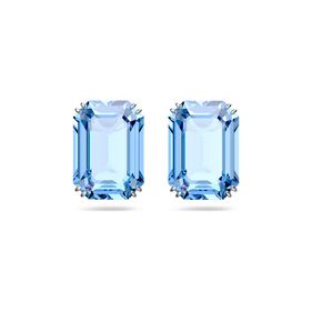 Pendientes Swarovski stud Millenia Cristales octagonal Azul con Baño de rodio