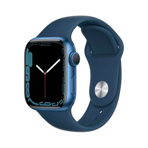 Apple Watch Serie 7 GPS Blue Aluminium Case Abyss Sport Band