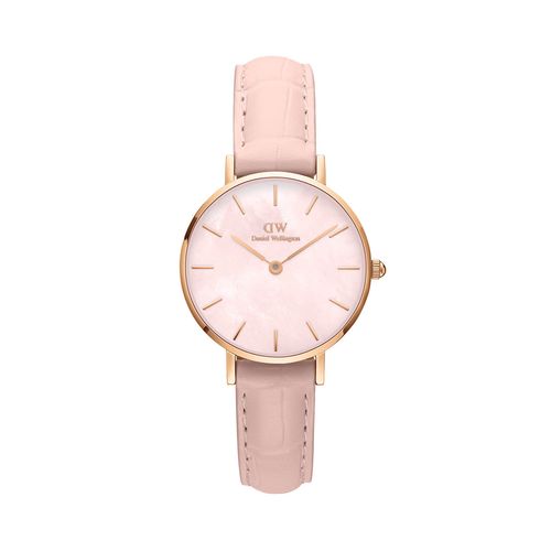 Reloj Daniel Wellington Petite Rouge de cuero rosa y rosa