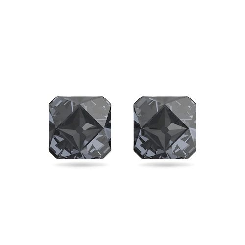Pendientes Swarovski stud Chroma Cristales de talla piramidal Gris Baño de rutenio