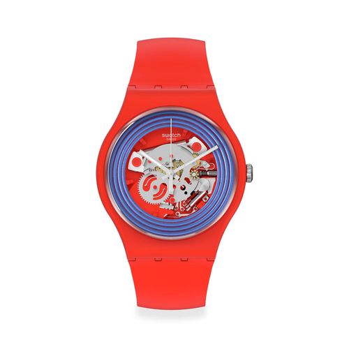 Reloj Swatch Blue Rings Red SO29R103