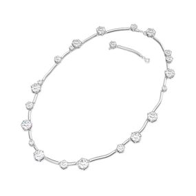 Collar Swarovski Constella Tallas redondas combinadas Blanco con Baño de rodio