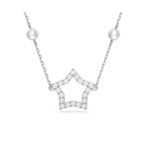 Collar Swarovski Stella Crystal pearls Estrella Blanco con Baño de rodio