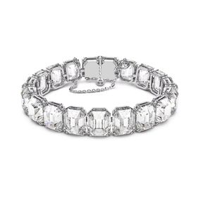 Pulsera Swarovski Millenia Cristales talla octagonal Blanco con Baño de rodio