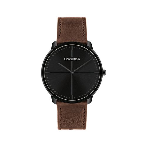 Reloj Calvin Klein Expressive para hombre de cuero marrón