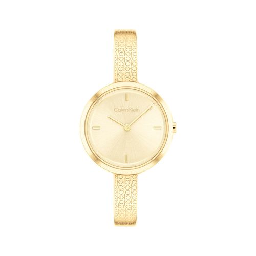 Reloj Calvin Klein Shining para mujer de acero dorado