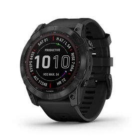 Smartwatch Garmin Fenix 7X Sapph Sol Black DLC Ti y Black Band