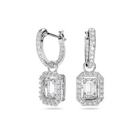 Pendientes Swarovski Millenia Talla octogonal Blancos con Baño de rodio