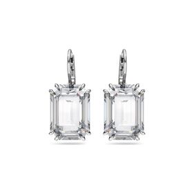 Aros Swarovski Millenia Cristal octogonal Blancos con Baño de rodio