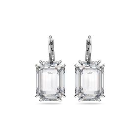 Aros Swarovski Millenia Cristal octogonal Blancos con Baño de rodio