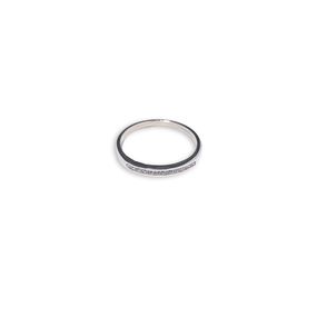 Anillo Carmín Croma de Plata 925 con Piedra Blanca