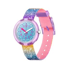 Reloj Flik Flak Shine in Rainbow para niños de tela ZFPNP128