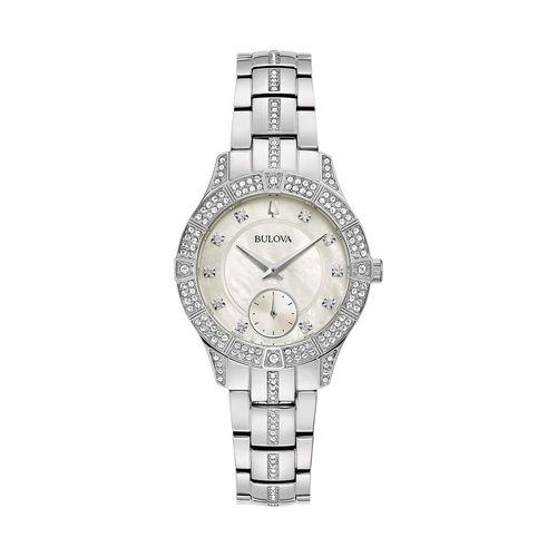 Reloj Bulova Crystal para mujer de acero 96L291