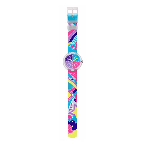 Reloj Flik Flak Color Party para niños de plástico ZFPNP115