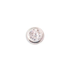 Dije Carmín Luz de Plata 925 con Piedra Blanca N1