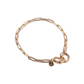 Pulsera Carmín Amores de Plata 925 con baño dorado