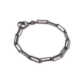 Pulsera Carmín Batista de Plata 925 con Baño de Rutenio