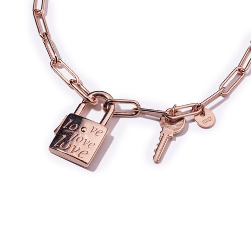 Pulsera Carmín Secreto de Plata 925 con Baño Rosé