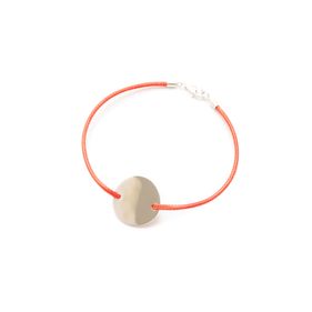 Pulsera Carmín Gratitude de Plata 925 Cordón Rojo