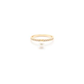 Anillo Carmín Sin Fin de Plata 925 con Baño dorado con Perla