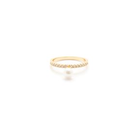 Anillo Carmín Sin Fin de Plata 925 con Baño dorado con Perla