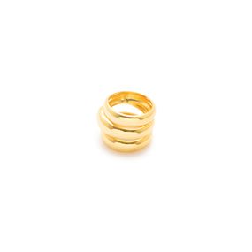 Anillo Carmín Jimmy en Plata 925 con Baño dorado