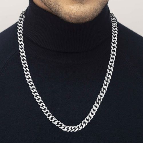 Collar Boss Chain Link para hombre de acero 1580142