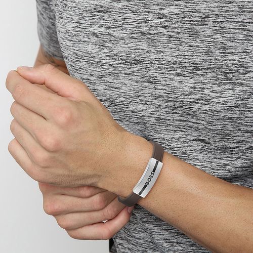 Pulsera Boss Luke para hombre de cuero 1580496S