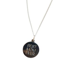 Medalla y Cadena Carmín Best Mom Ever - Regalo