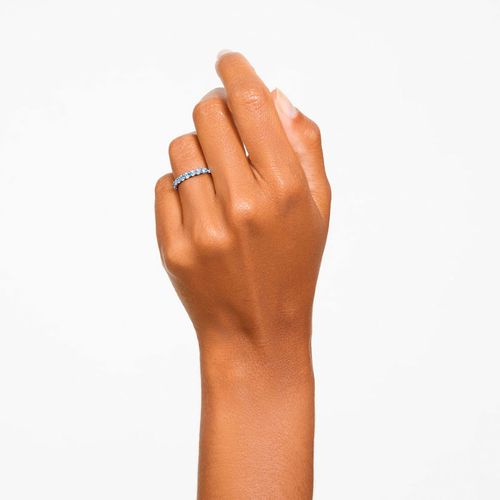 Anillo Swarovski Matrix Azules con Baño de rodio