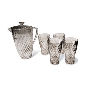 Set Carol 1 Jarra + 4 Vasos Transparente