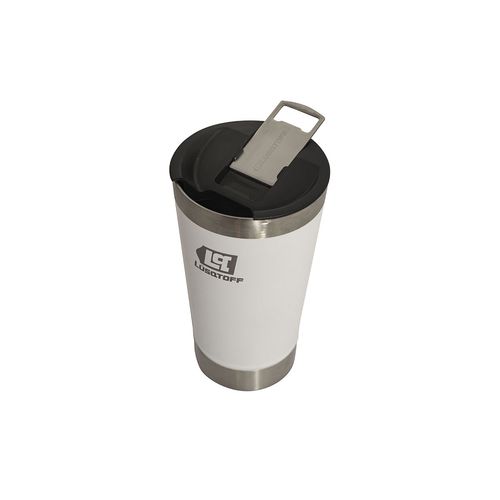 Vaso Cevercero Lusqtoff con Tapa 530ml Blanco