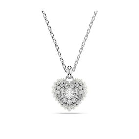 Colgante Swarovski Hyperbola Corazón Blanco con baño de rodio