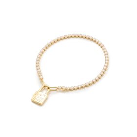 Pulsera Carmín Mystery de Plata 925 Baño Dorado