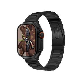 Smartwatch Laxasfit i9 Ultra Max Metal black strap