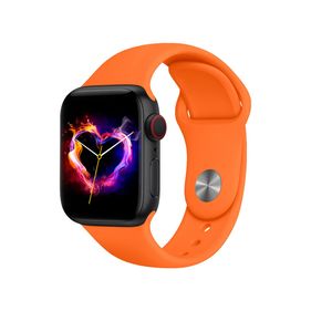 <b>Smartwatch Laxasfit</b> Watch 8 Max Silicone orange strap