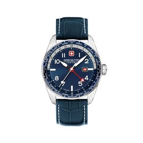 Reloj Swiss Military Hanowa Hawk Eye para hombre de cuero azul