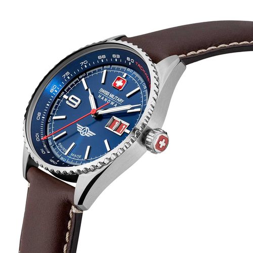 Reloj Swiss Military Hanowa Afterburn para hombre de cuero marrón