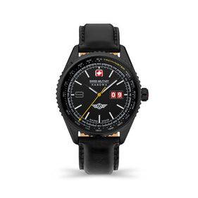 Reloj Swiss Military Hanowa Afterburn para hombre de cuero negro