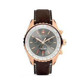 Reloj Swiss Military Hanowa Afterburn Chrono para hombre de cuero marrón